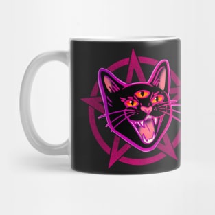 Demon Cat Hissing Cat Mug